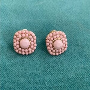 Chic Pink Beaded Earrings